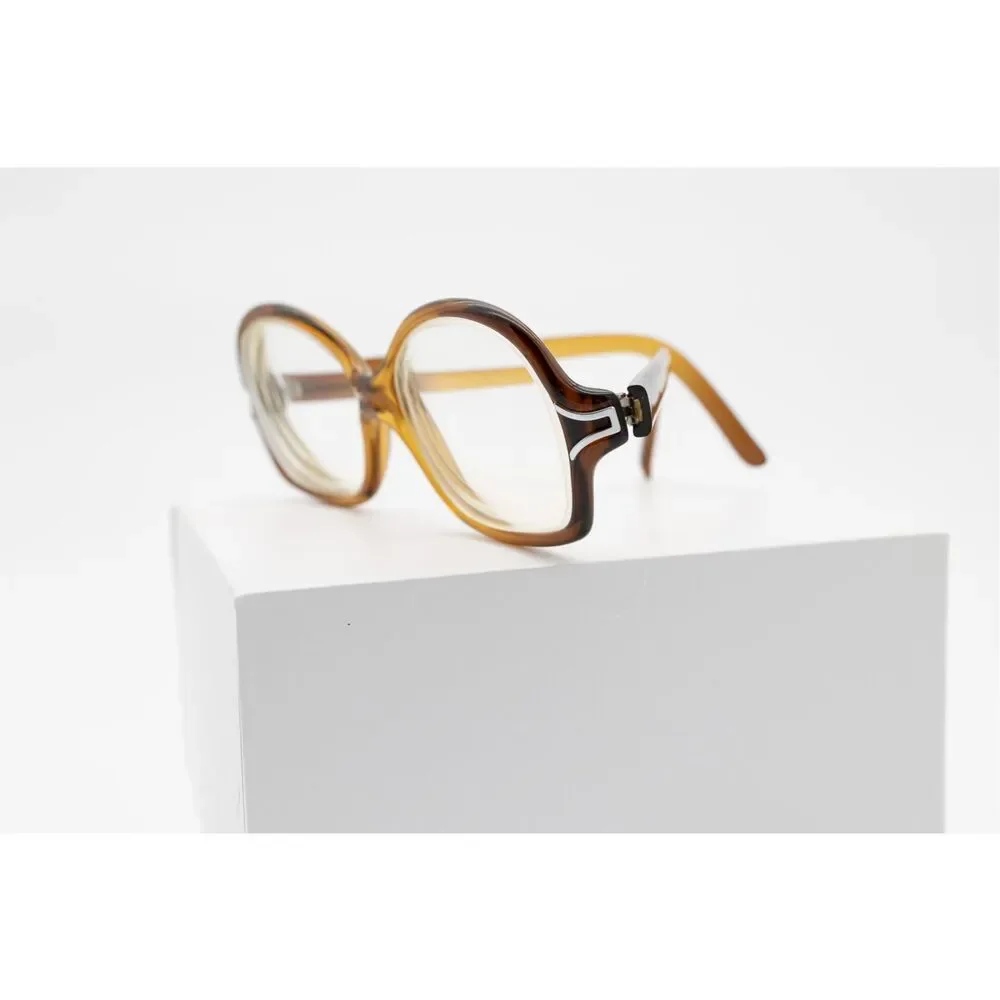 Vintage Optyl Germany Amber Tortoiseshell Eyeglasses‎ Retro 80s Optical Frames